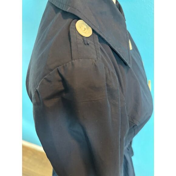 Darling! Plastic Island Double-Breasted Jacket Coat Lightweight Pockets Belt S - Picture 7 of 11